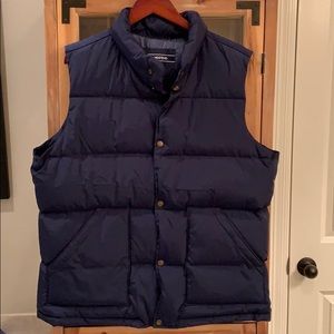 Lands End Navy Blue Down Vest